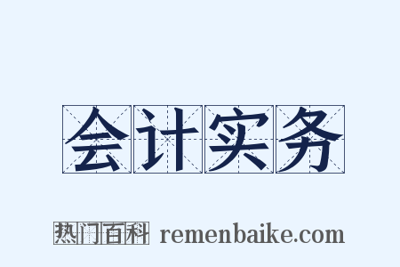 会计实务是什么意思的图片